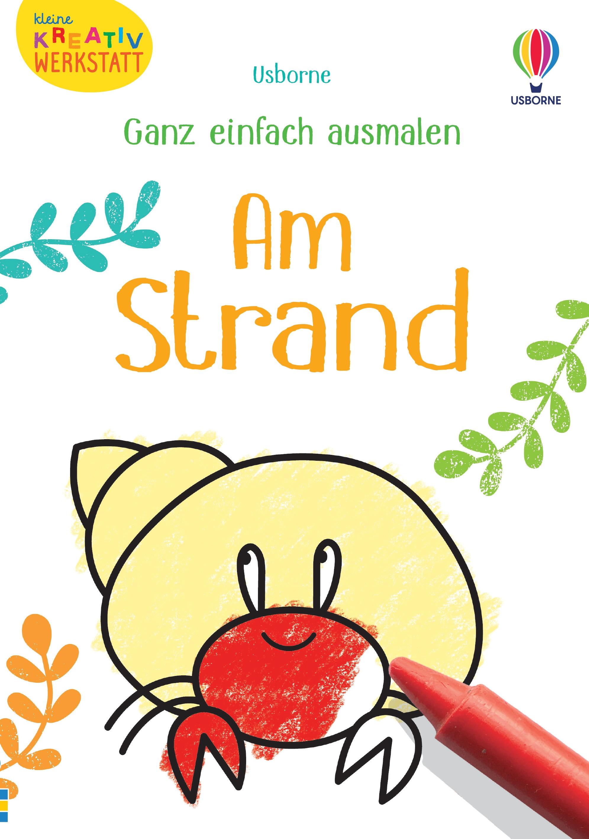 Vorderes Coverbild Kleine Kreativ-Werkstatt - Ganz einfach ausmalen: Am Strand