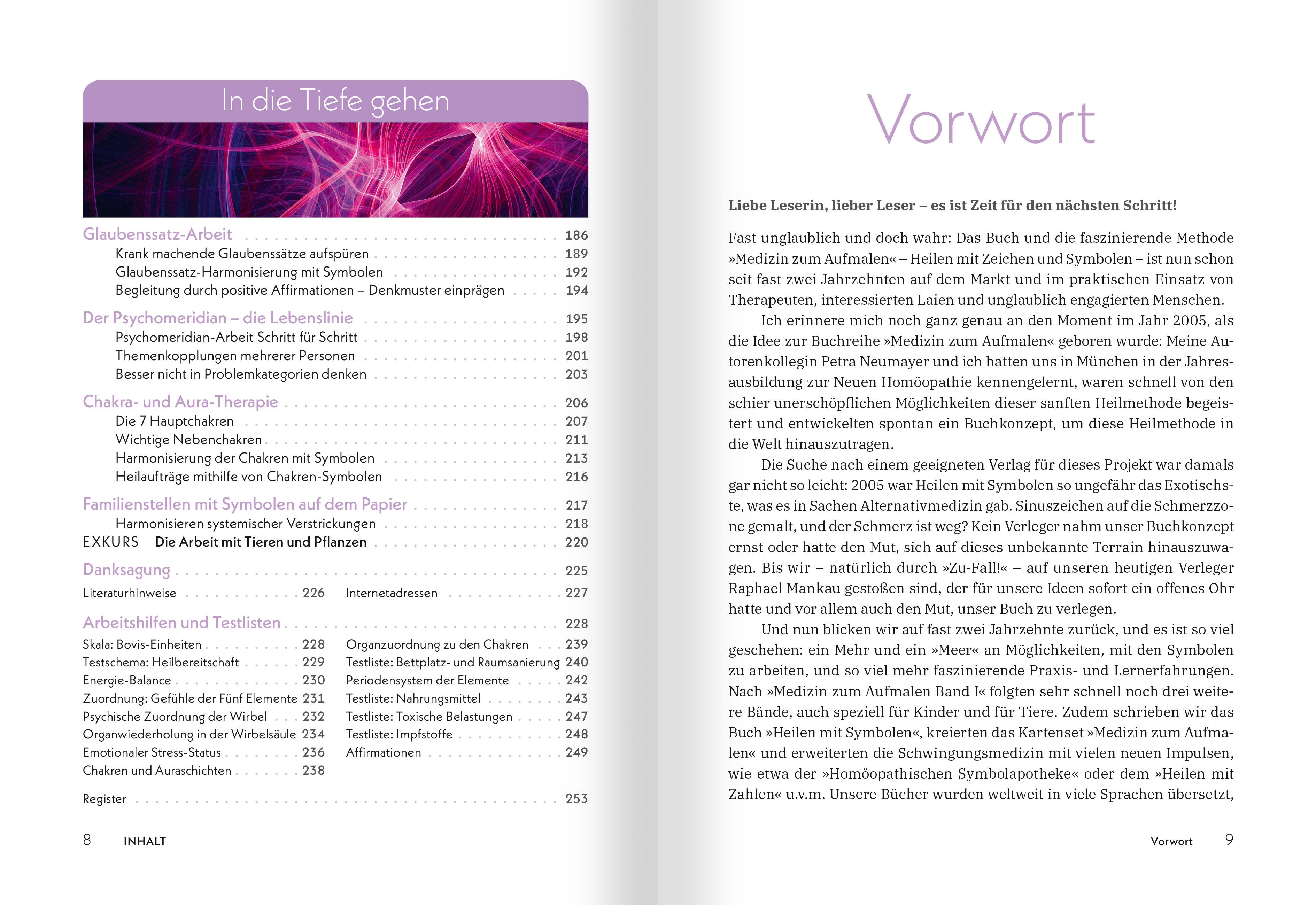 Beispielinhalt (Bild) Medizin zum Aufmalen: Heilen mit Zeichen und Symbolen. Das Basisbuch Neue Homöopathie