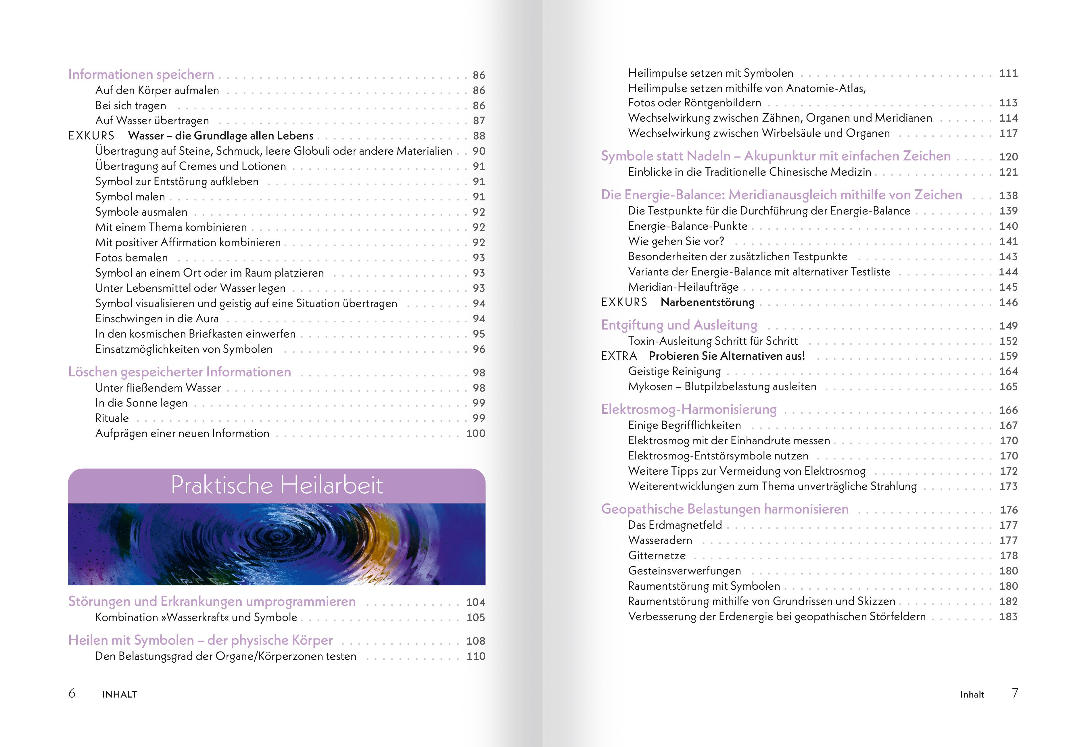 Beispielinhalt (Bild) Medizin zum Aufmalen: Heilen mit Zeichen und Symbolen. Das Basisbuch Neue Homöopathie
