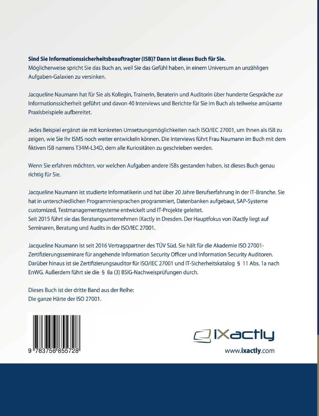 Rückseitencover Ihr Untergang als Informationssicherheitsbeauftragter (ISB)