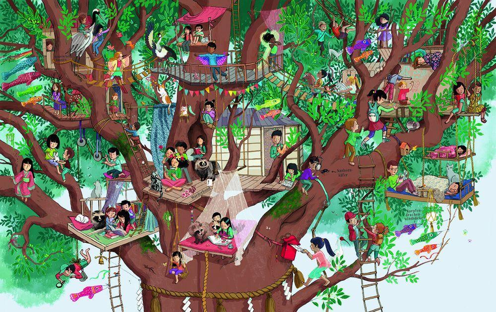 Beispielinhalt (Bild) Der große Baumhauswettbewerb