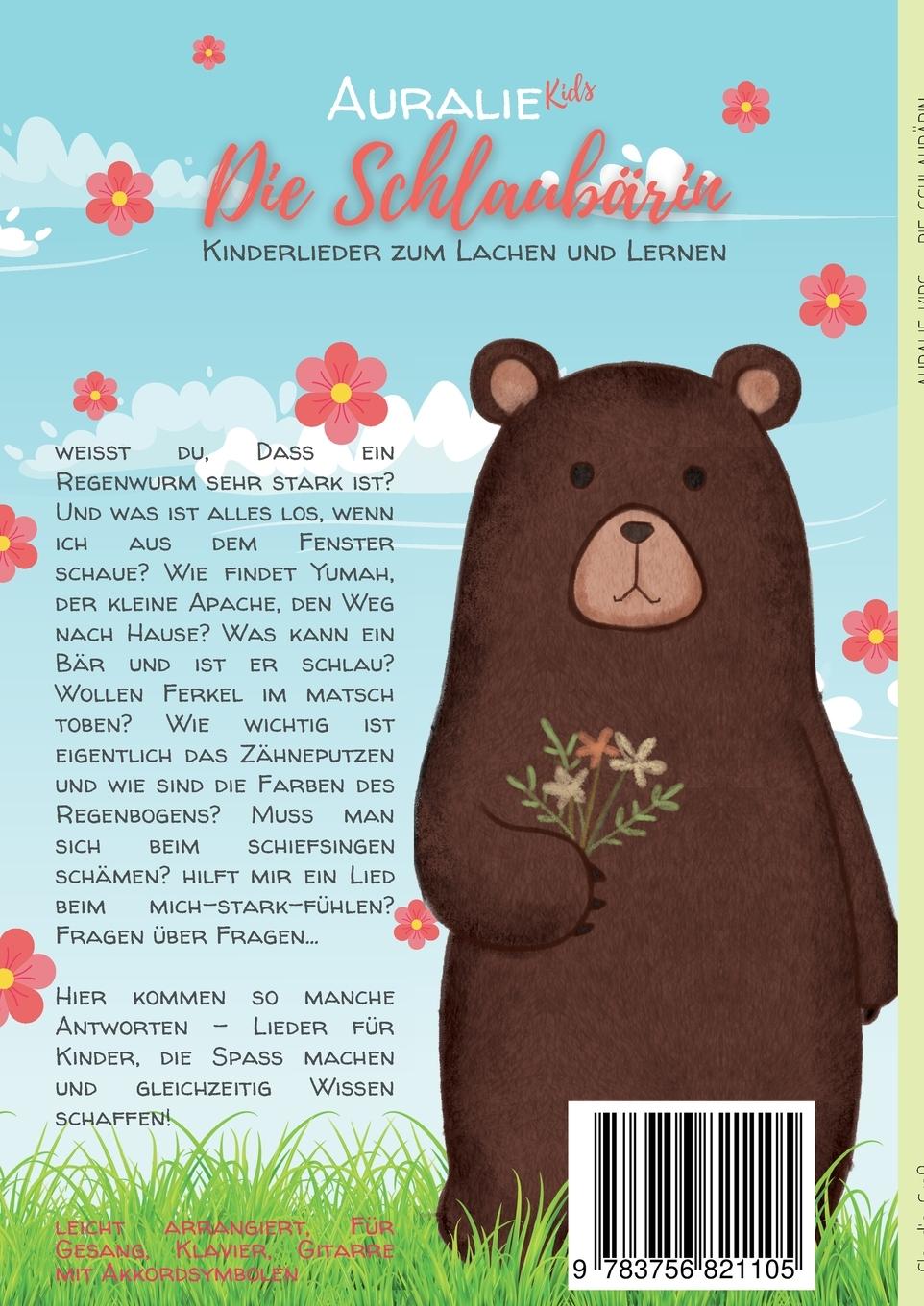 Rückseitencover Die Schlaubärin Songbook - AURALIE Kids