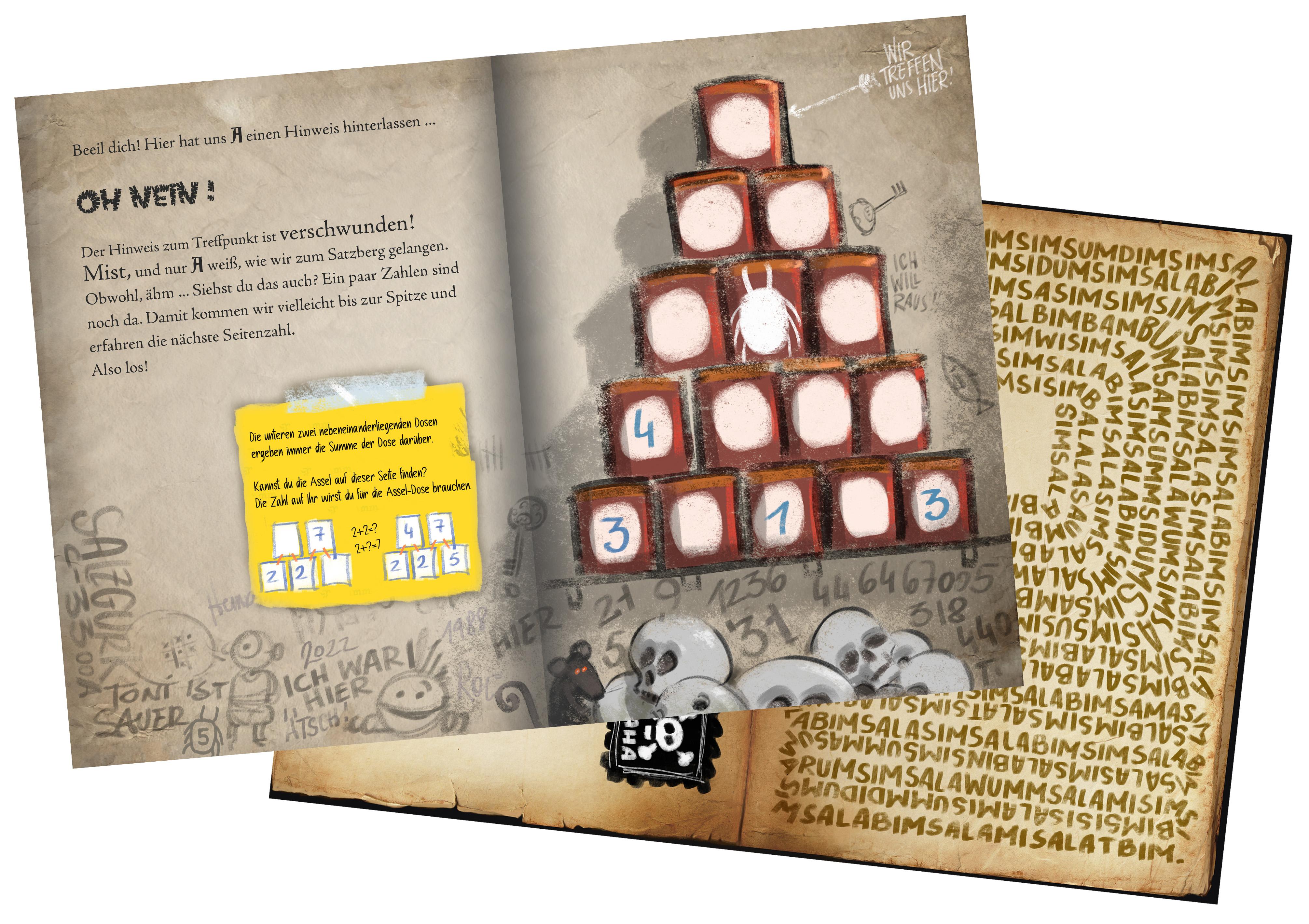 Beispielinhalt (Bild) Das kleine Böse Rätselbuch (Das kleine Böse Buch, Bd.)