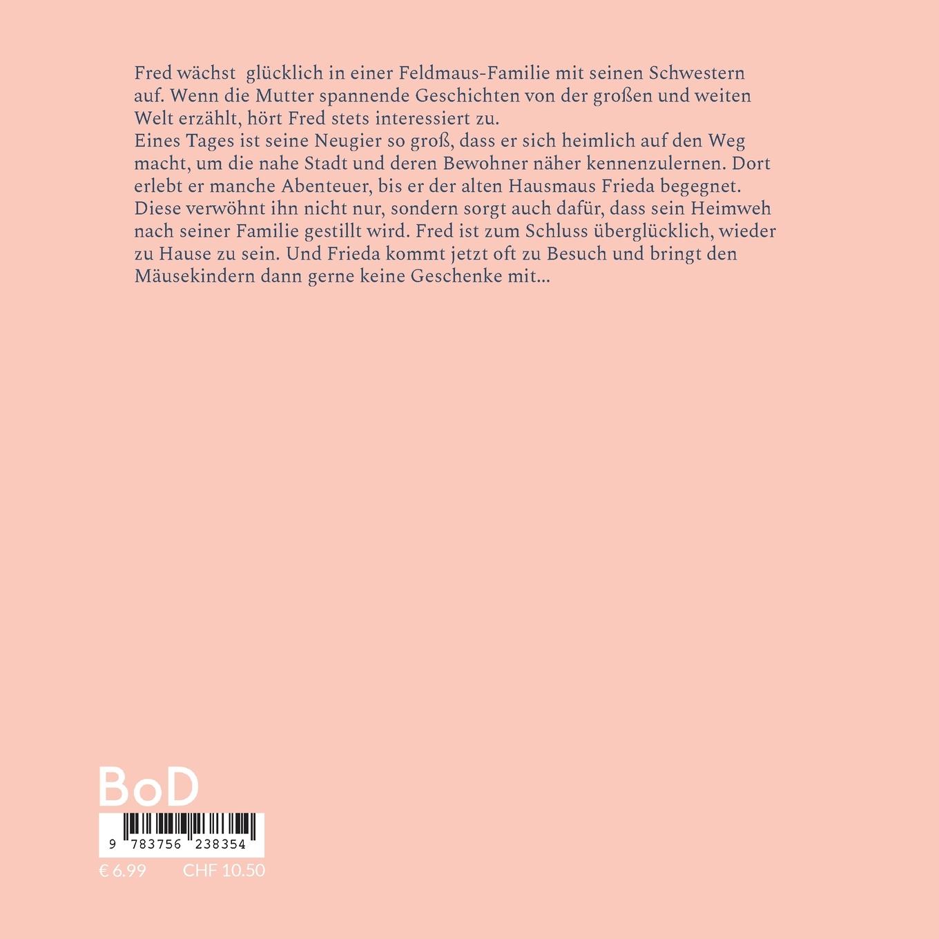 Rückseitencover Fred, die kleine Feldmaus