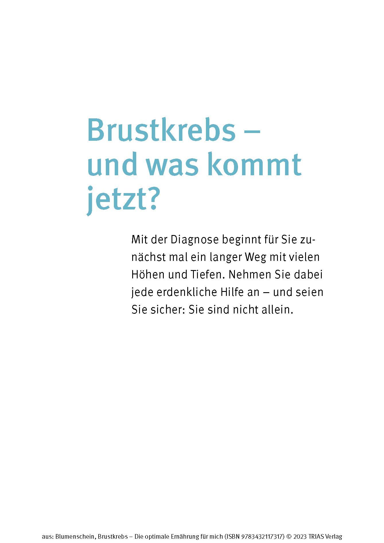 Beispielinhalt (Bild) Brustkrebs - Die optimale Ernährung für mich