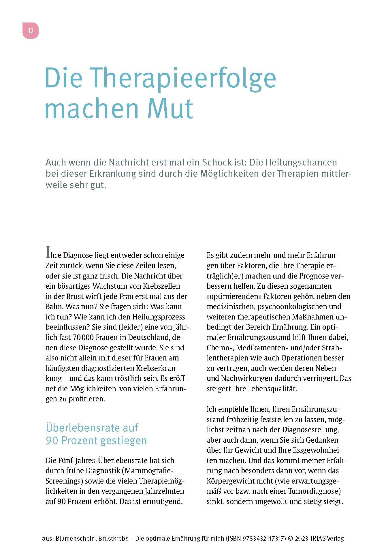 Beispielinhalt (Bild) Brustkrebs - Die optimale Ernährung für mich