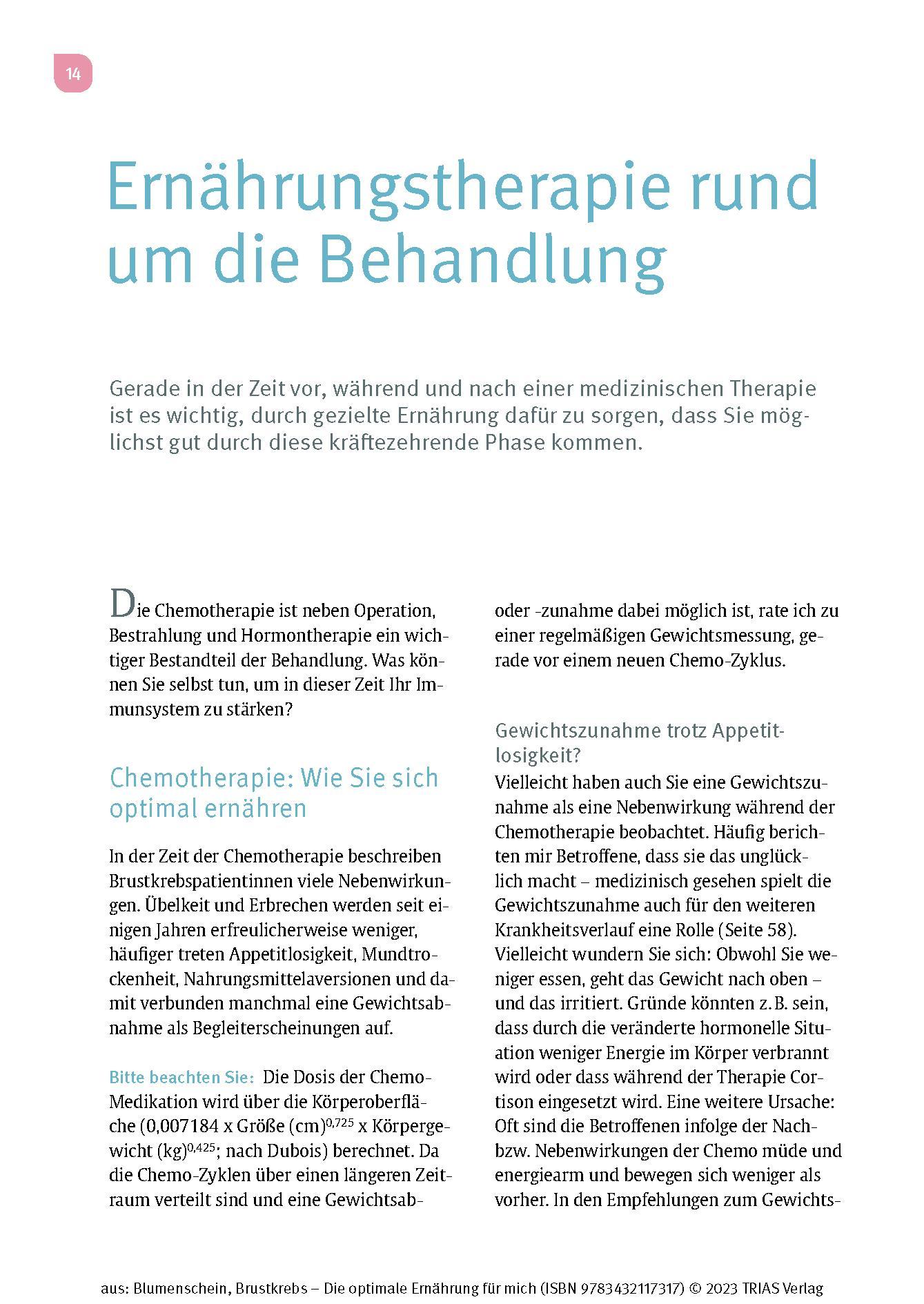 Beispielinhalt (Bild) Brustkrebs - Die optimale Ernährung für mich
