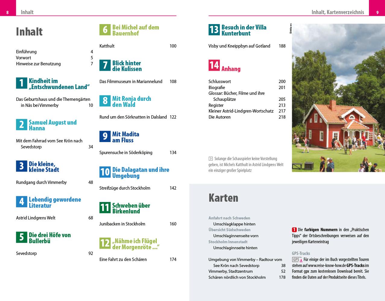 Beispielinhalt (Bild) Reise Know-How Astrid Lindgrens Schweden