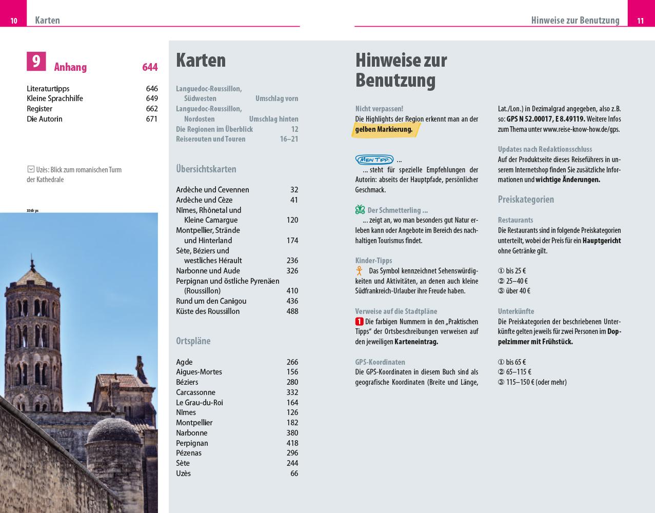 Beispielinhalt (Bild) Reise Know-How Reiseführer Languedoc-Roussillon Okzitanien entdecken