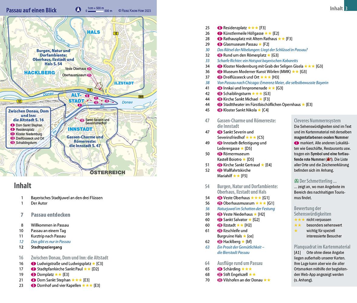 Beispielinhalt (Bild) Reise Know-How CityTrip Passau