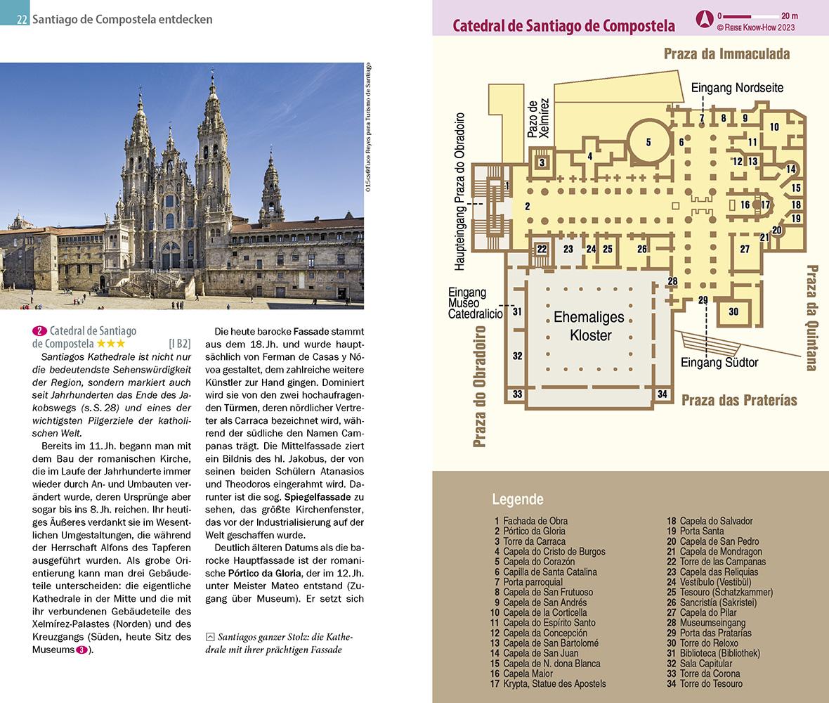 Beispielinhalt (Bild) Reise Know-How CityTrip Santiago de Compostela und A Coruña