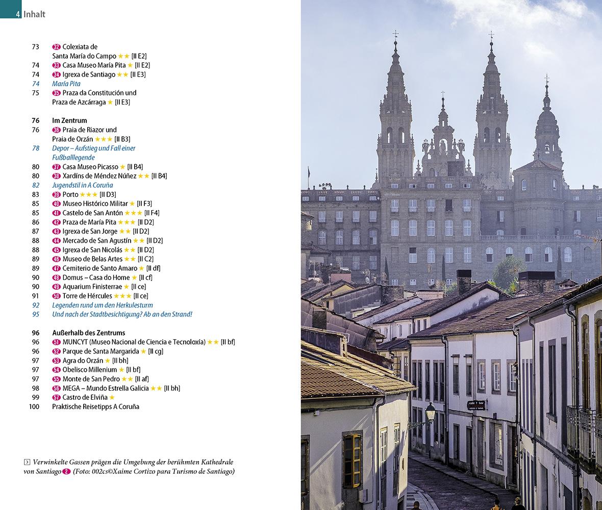 Beispielinhalt (Bild) Reise Know-How CityTrip Santiago de Compostela und A Coruña