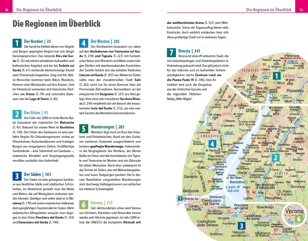 Beispielinhalt (Bild) Reise Know-How Reiseführer Gardasee mit Verona und Brescia - Mit vielen Wandertipps -