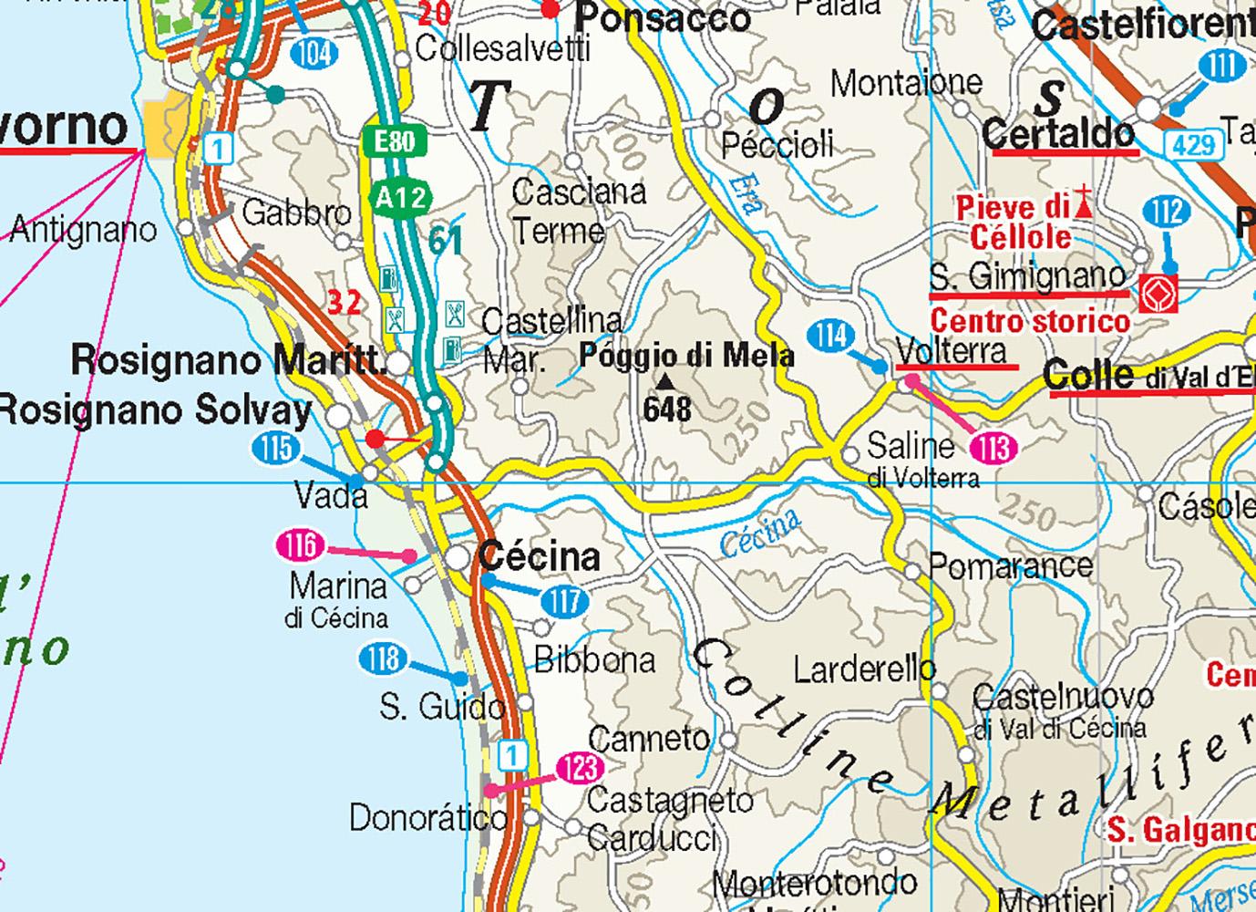 Beispielinhalt (Bild) Reise Know-How Womo & weg: Italien - Die schönsten Touren von den Alpen bis Sizilien