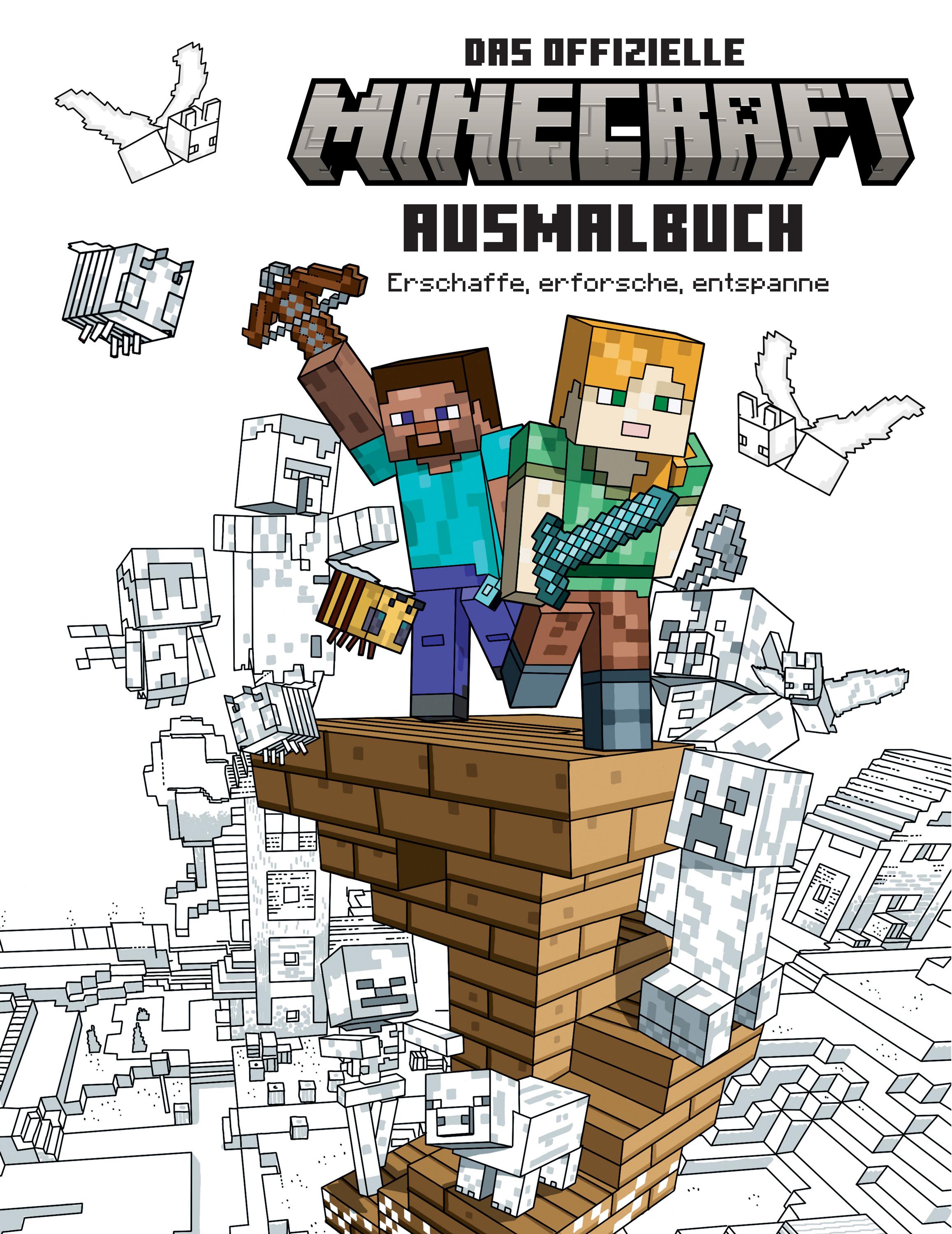 Vorderes Coverbild Das offizielle Minecraft Ausmalbuch