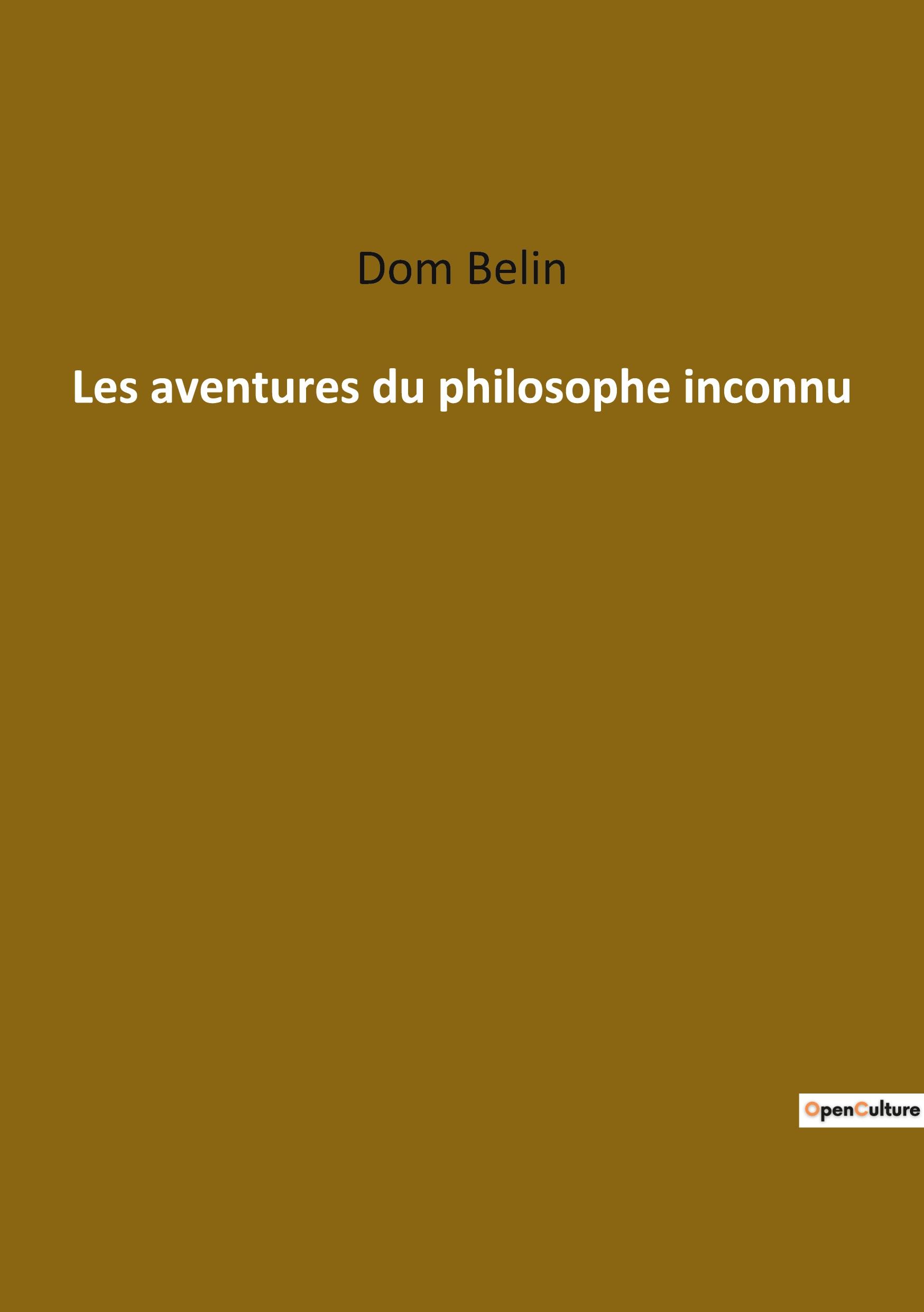 Vorderes Coverbild Les aventures du philosophe inconnu