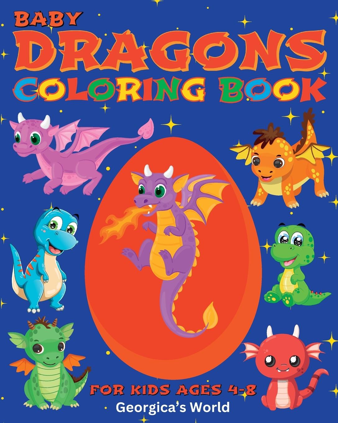Vorderes Coverbild Baby Dragons Coloring Book for Kids Ages 4-8