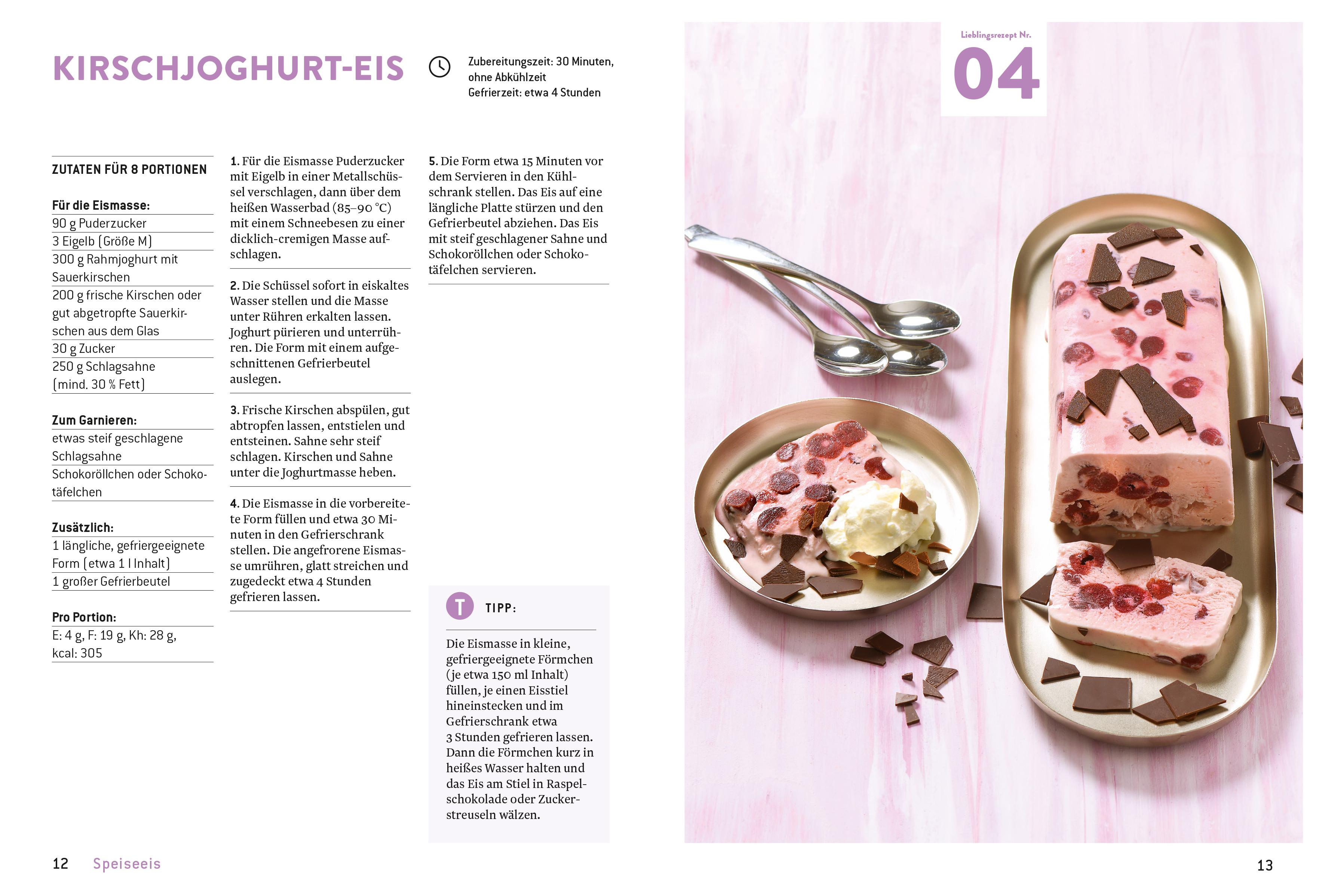Beispielinhalt (Bild) Meine Lieblingsrezepte: Eis, Parfait & Sorbet