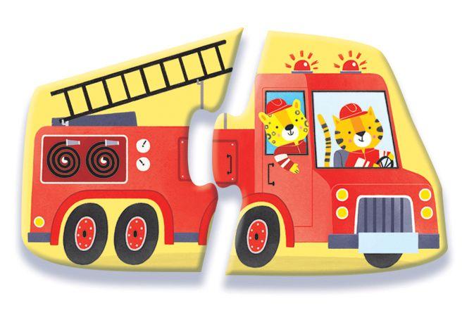 Beispielinhalt (Bild) Allererstes Puzzle & Buch: Fahrzeuge