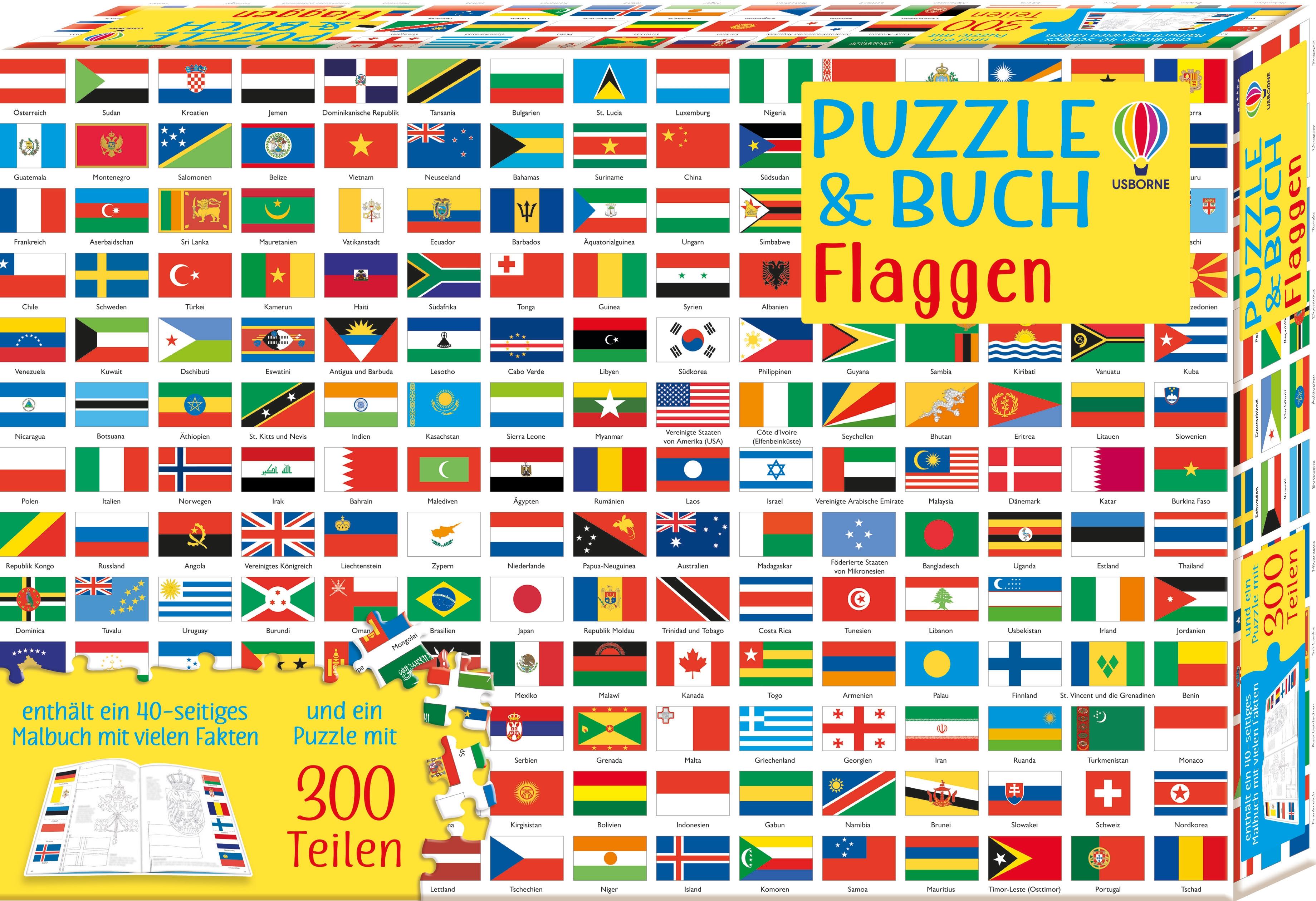 Vorderes Coverbild Puzzle & Buch: Flaggen