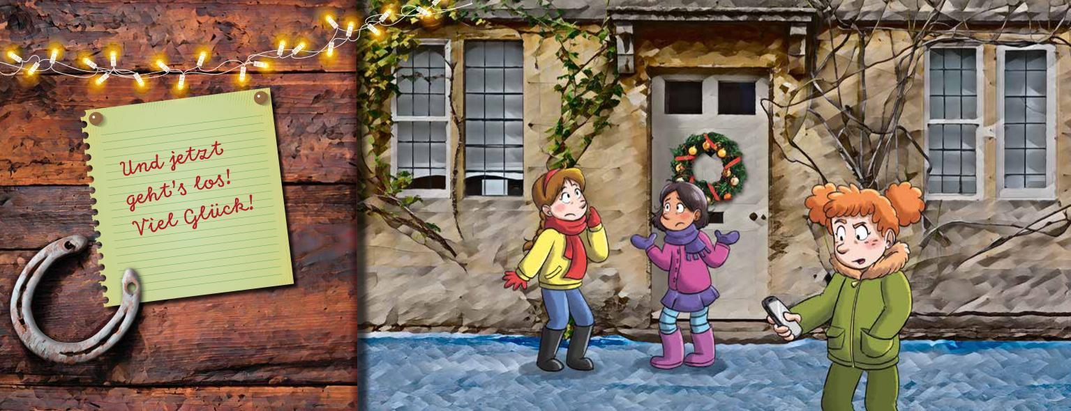 Beispielinhalt (Bild) In der Falle! Gefahr auf dem Reiterhof - Ein Escape-Adventskalender für Kids