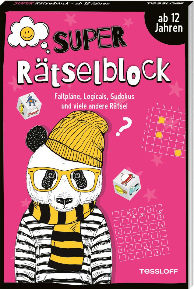 Vorderes Coverbild Super Rätselblock ab 12 Jahren. Faltpläne, Logicals, Sudokus und viele andere Rätsel