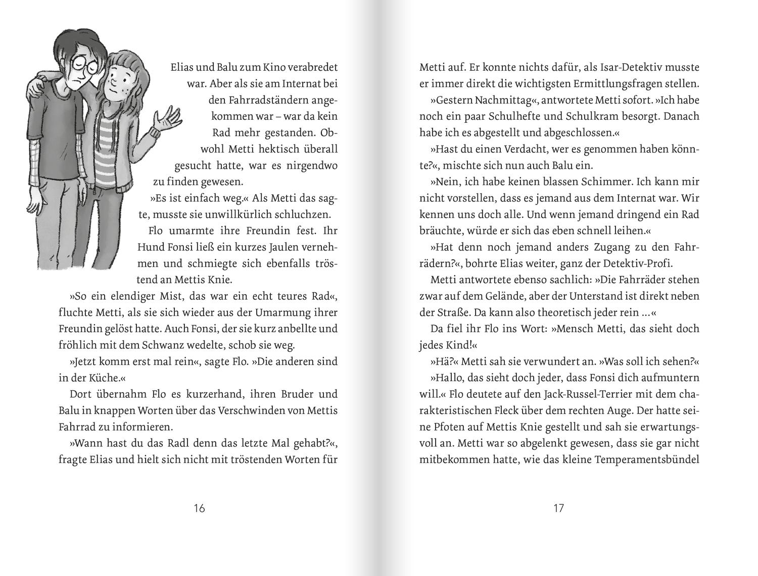 Beispielinhalt (Bild) Die Isar-Detektive 3. Eine Falle für die Fahrraddiebe