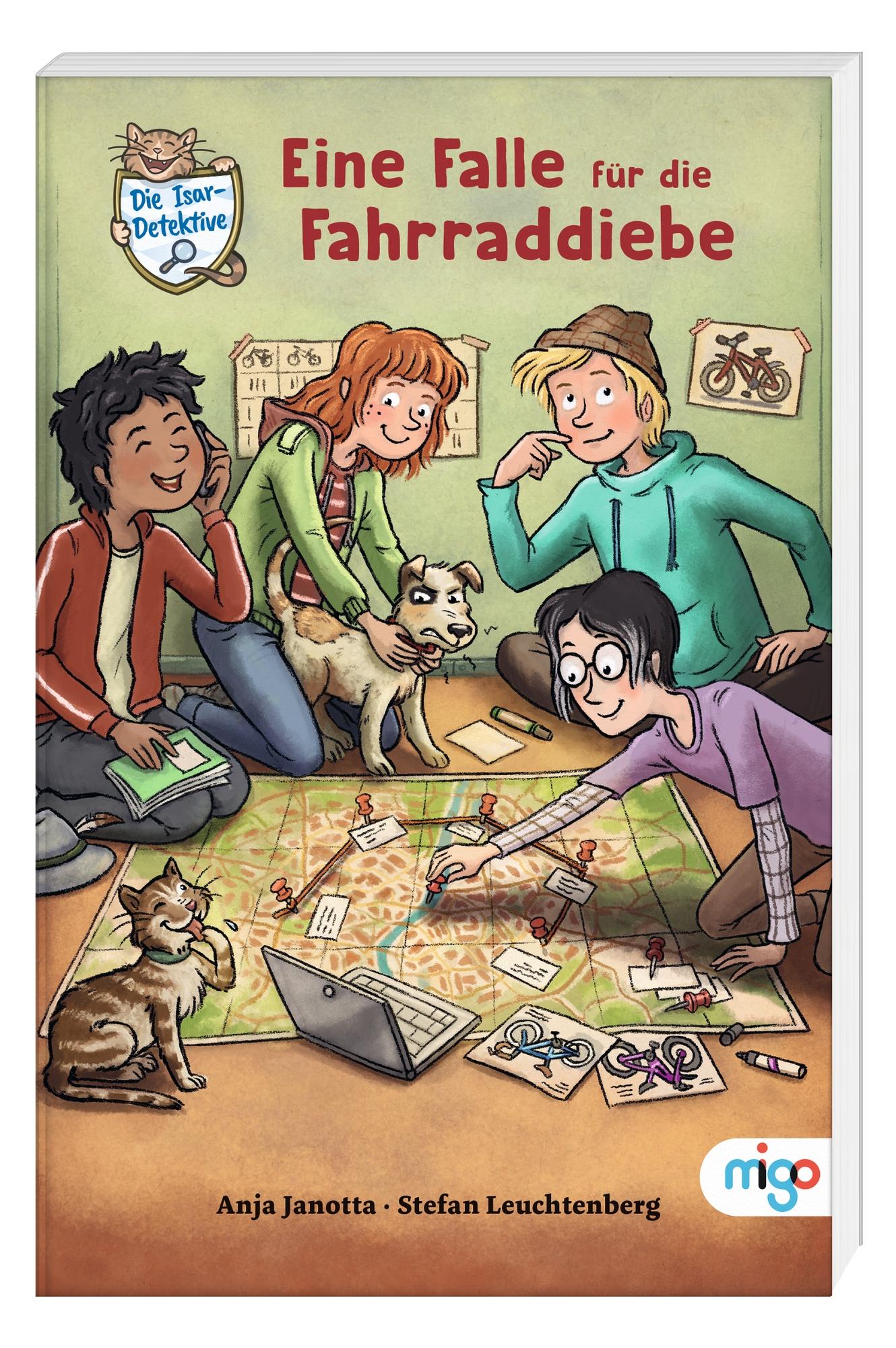Beispielinhalt (Bild) Die Isar-Detektive 3. Eine Falle für die Fahrraddiebe