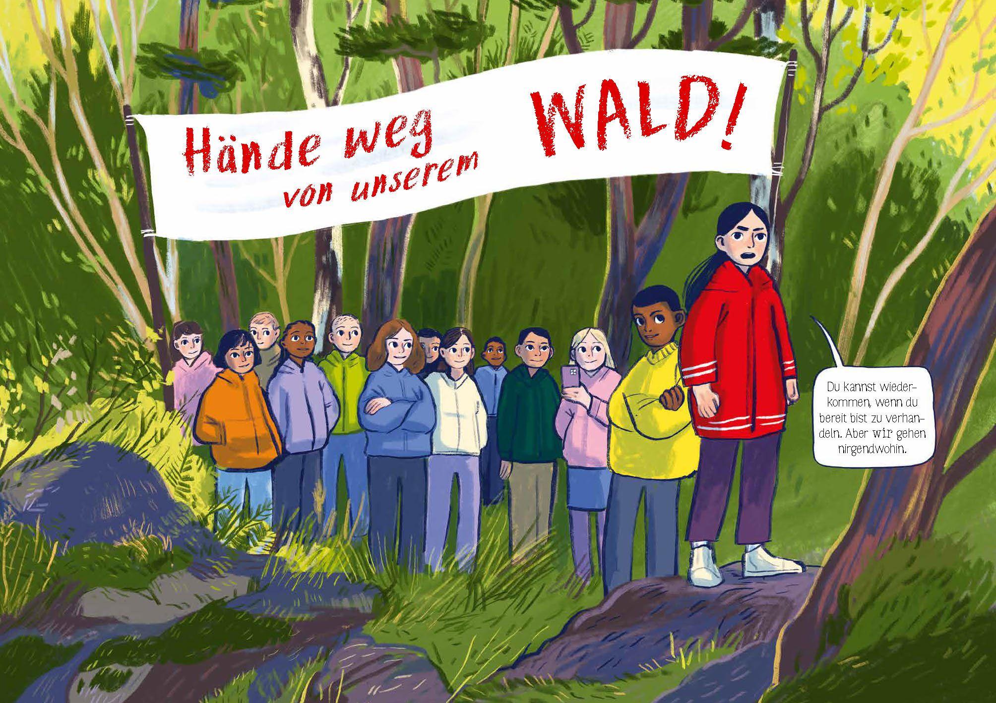 Beispielinhalt (Bild) Hände weg von unserem Wald!