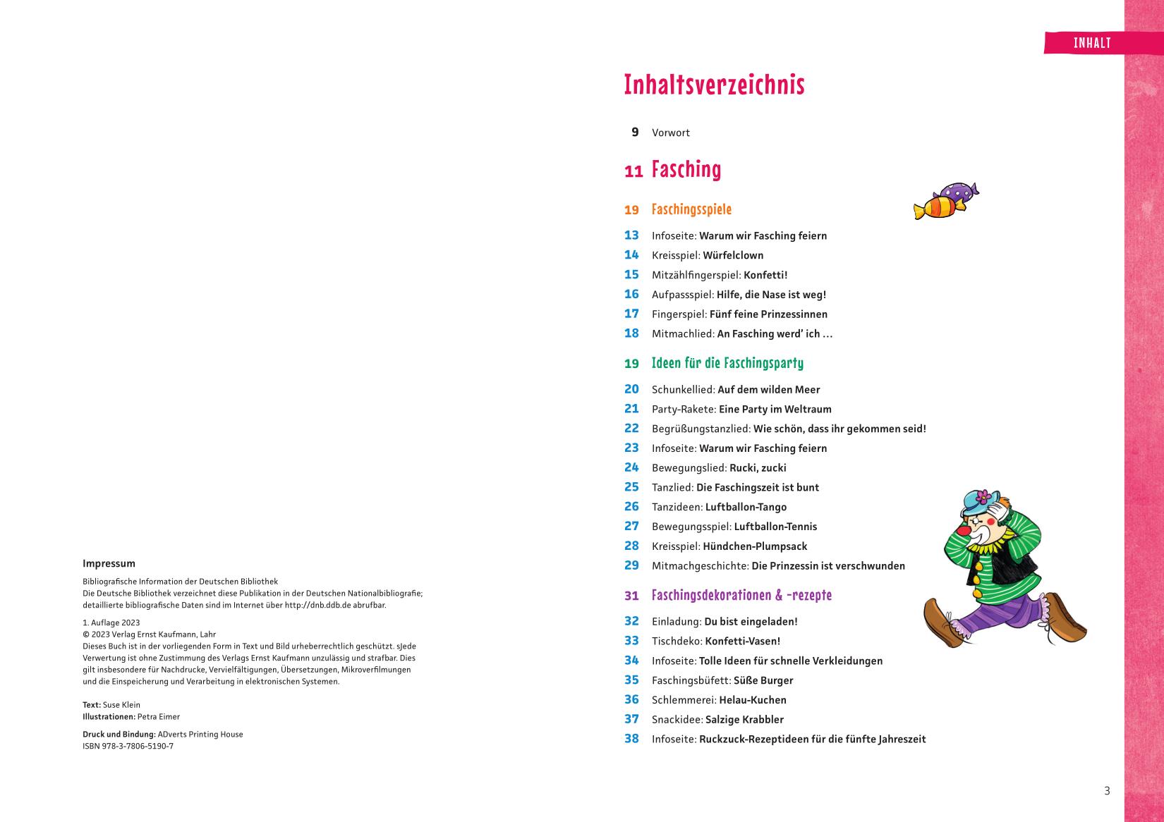 Beispielinhalt (Bild) Unsere Feste im Kindergarten - Die schönsten Feier- und Spielideen für Januar bis Juni