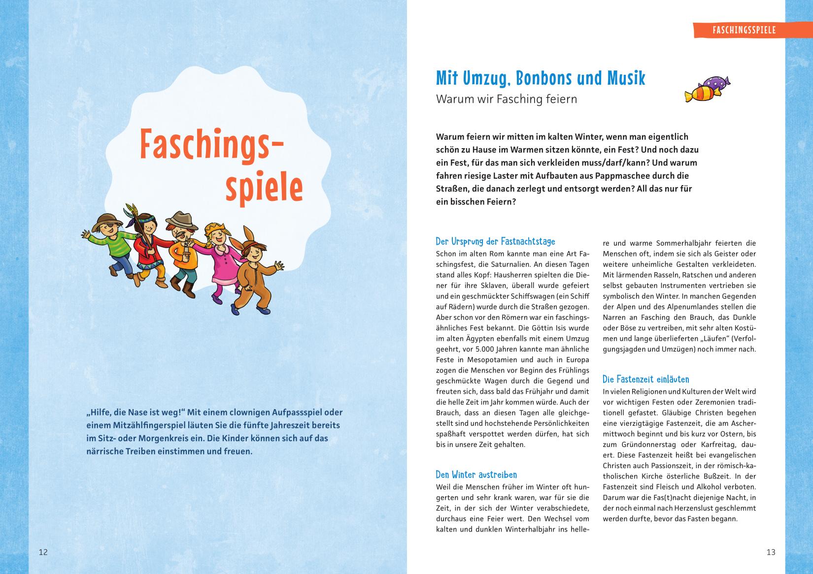 Beispielinhalt (Bild) Unsere Feste im Kindergarten - Die schönsten Feier- und Spielideen für Januar bis Juni