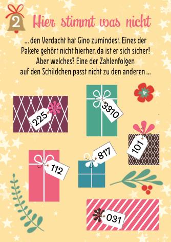 Beispielinhalt (Bild) Rätseladventskalender to go 6
