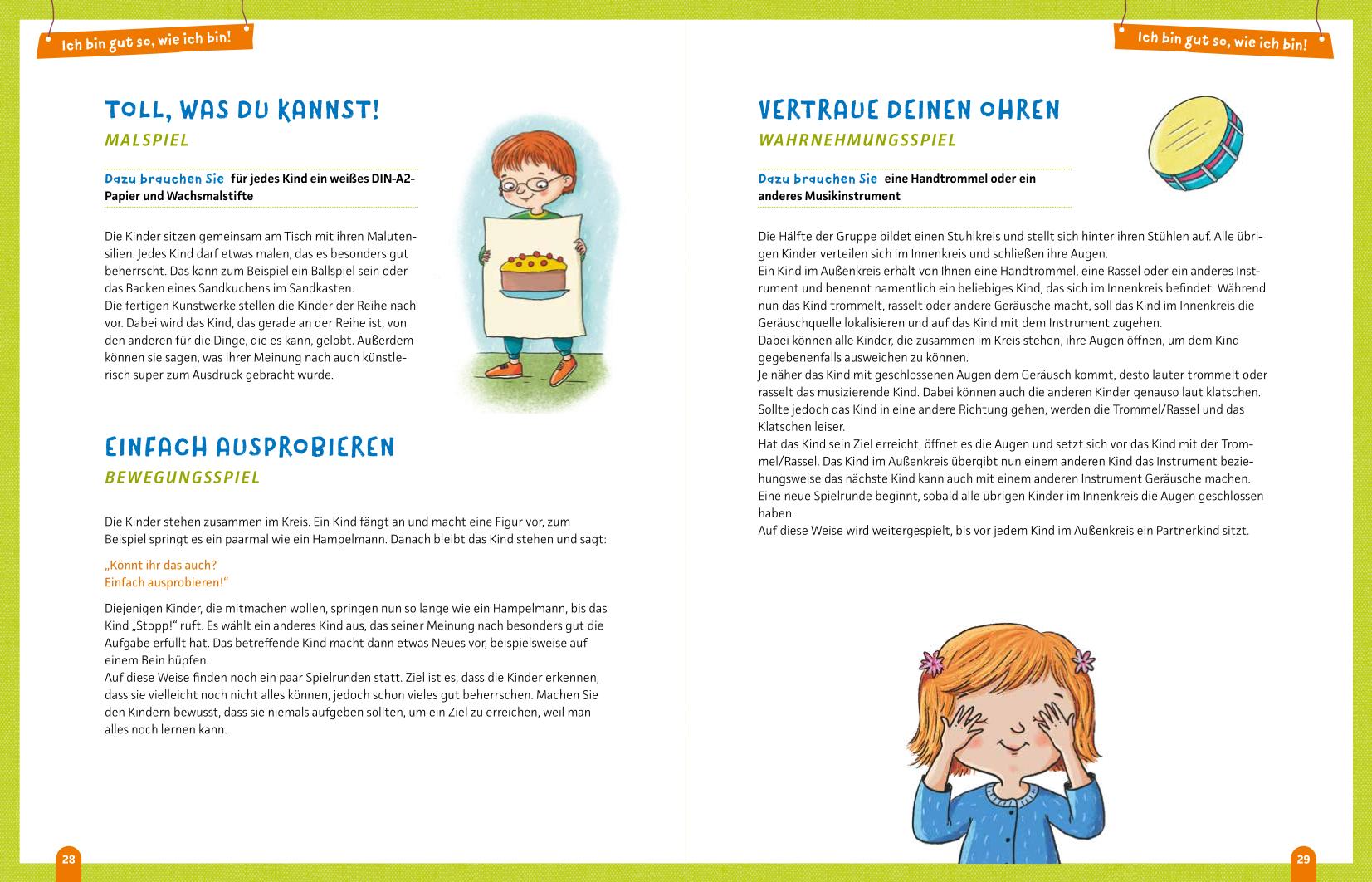 Beispielinhalt (Bild) Spiel- und Lernideen für Vorschulkinder