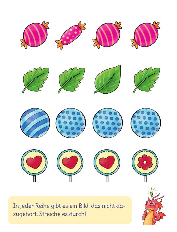 Beispielinhalt (Bild) Mein Kindergartenblock - Schau genau: Formen, Farben, Rätselbilder