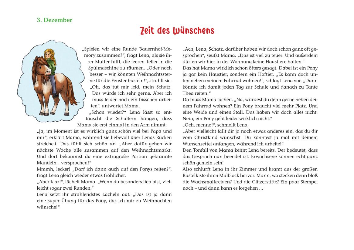 Beispielinhalt (Bild) Lena und das Weihnachtspony