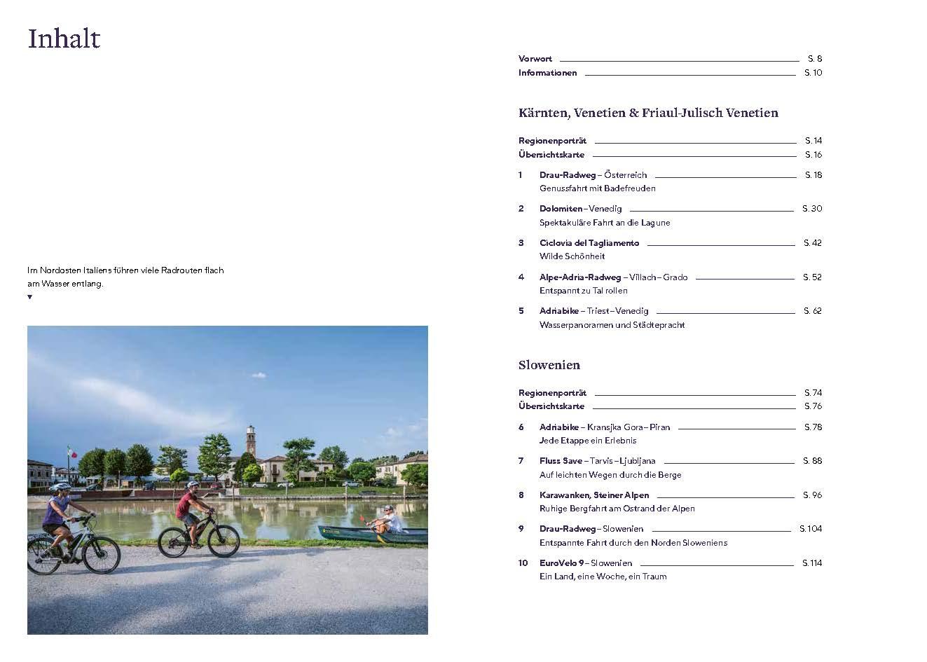 Beispielinhalt (Bild) Das große Adria Radreisebuch