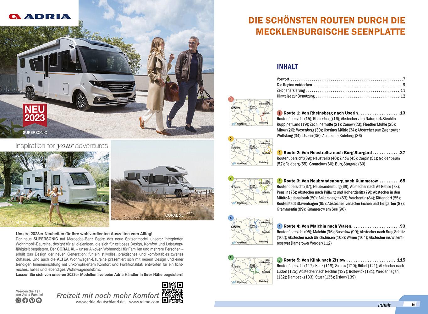 Beispielinhalt (Bild) Reise Know-How Wohnmobil-Tourguide Mecklenburgische Seenplatte