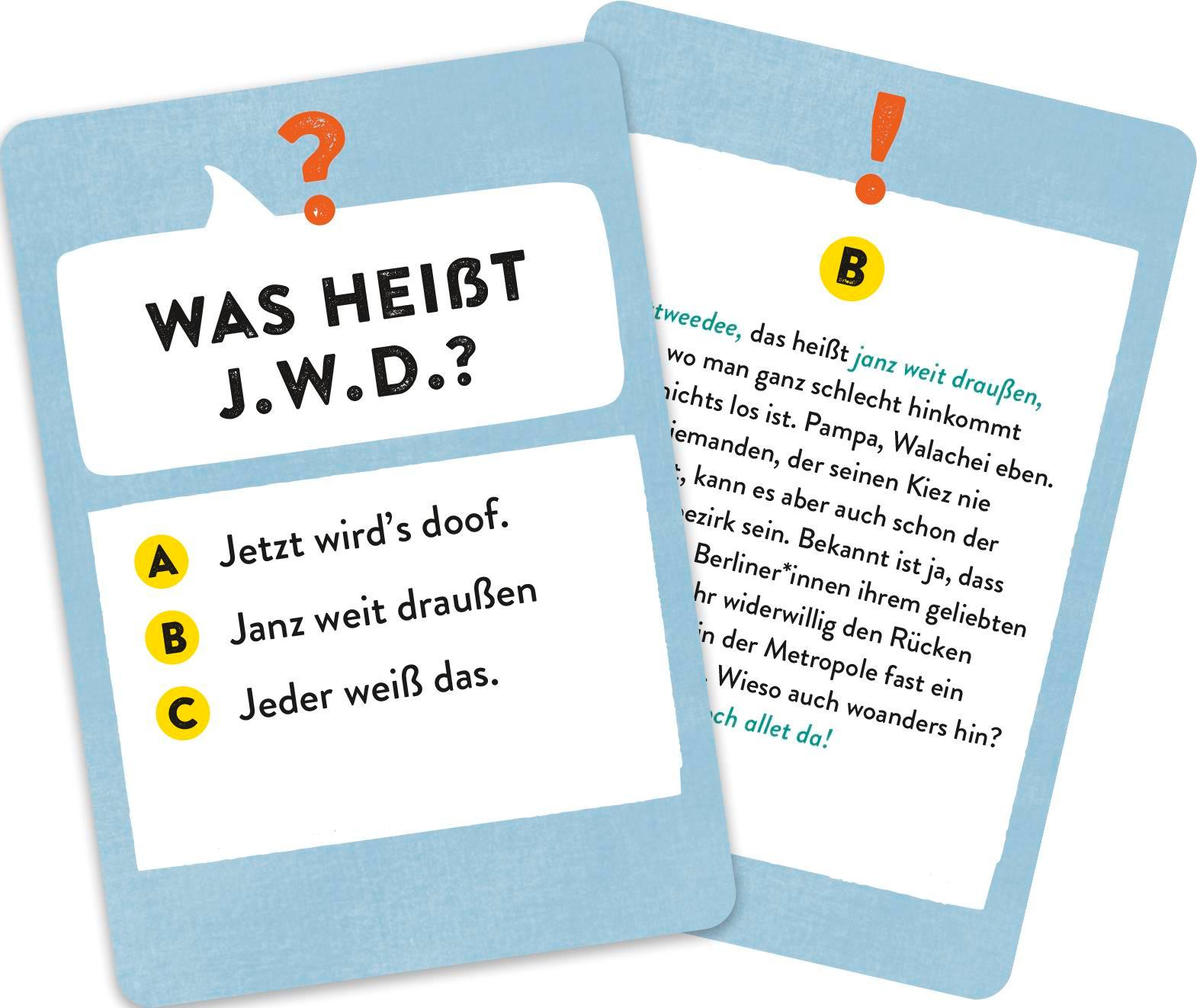 Beispielinhalt (Bild) Da kiekste, wa?! Das Berliner Dialekt-Quiz