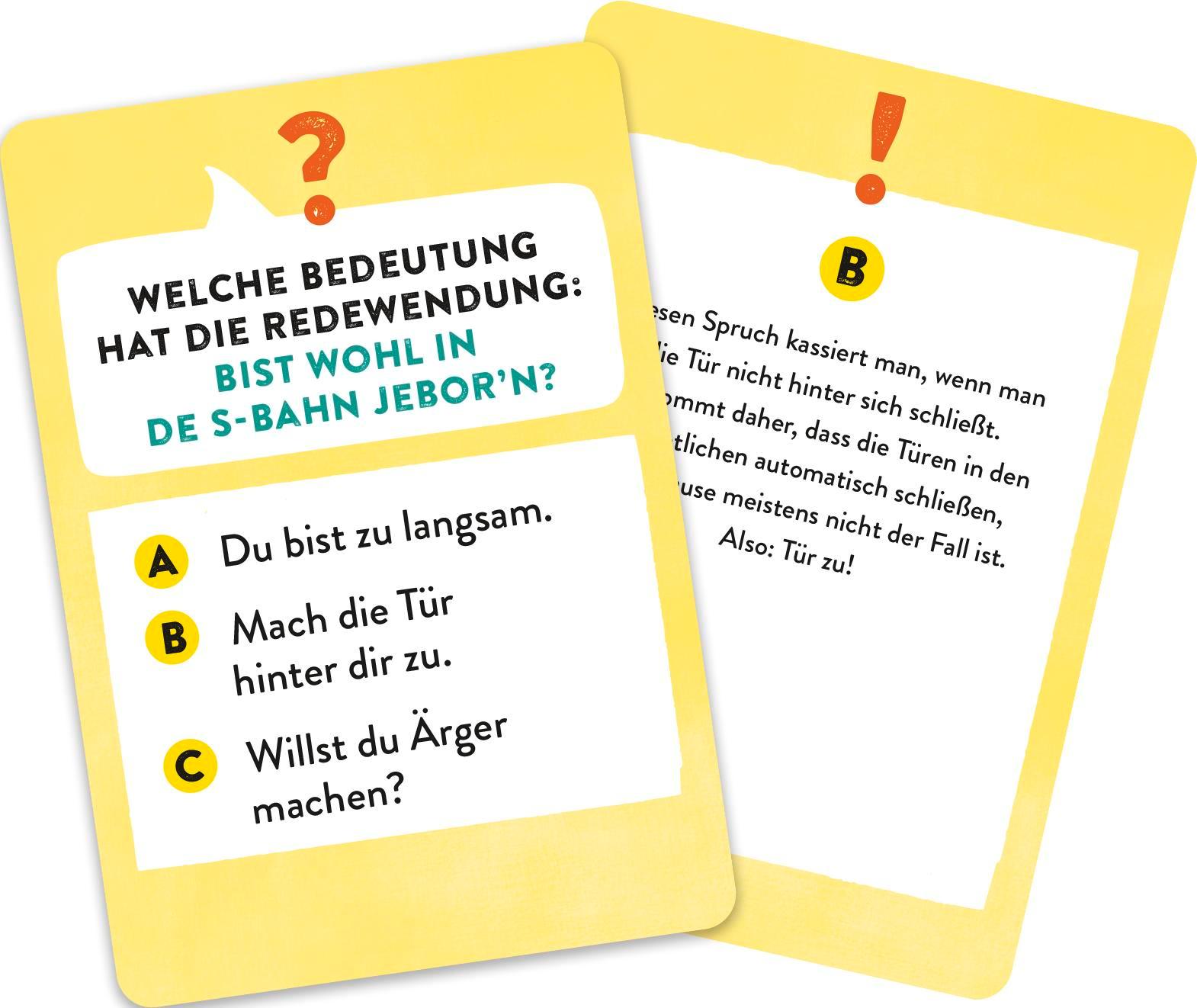 Beispielinhalt (Bild) Da kiekste, wa?! Das Berliner Dialekt-Quiz