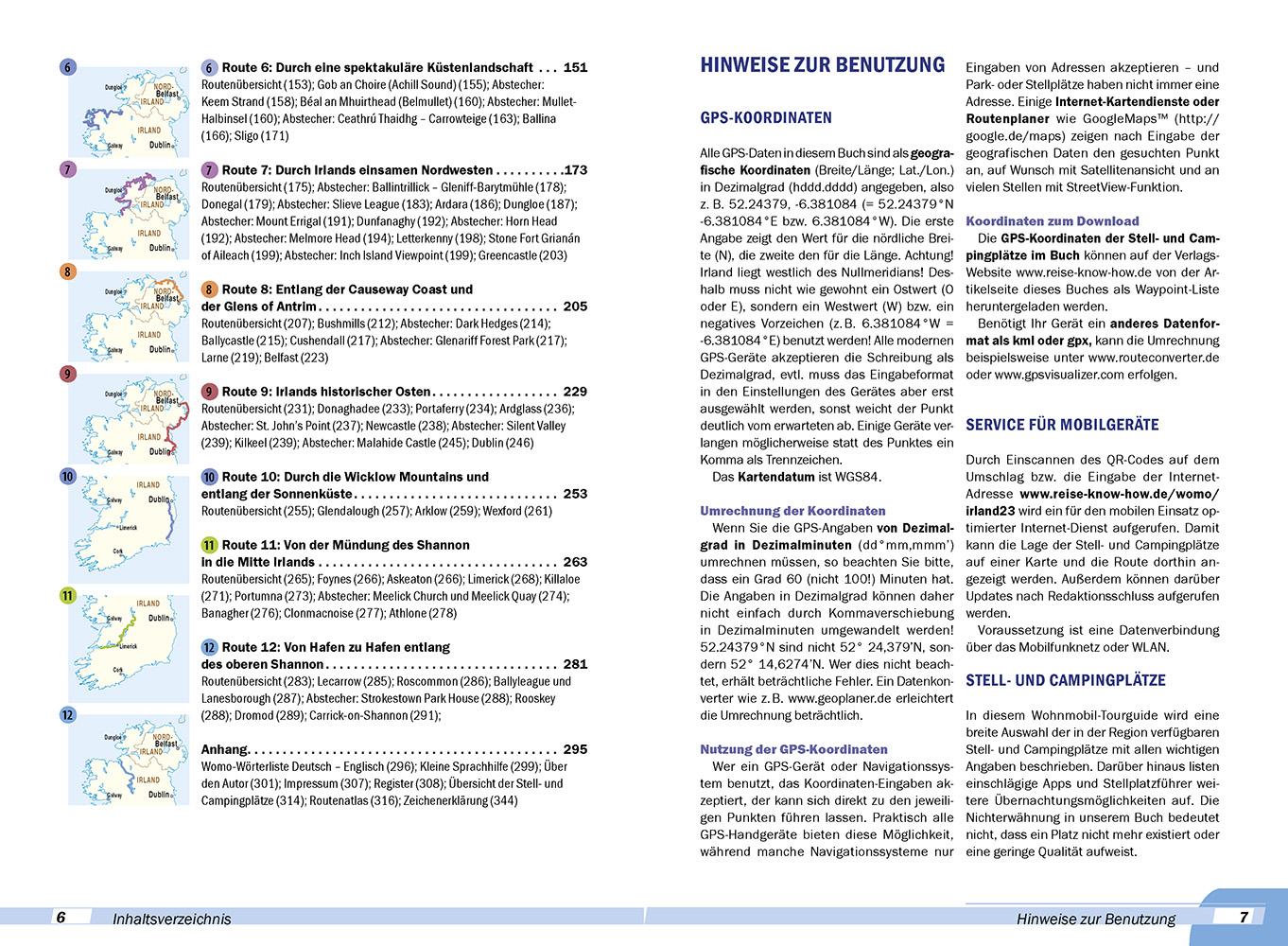 Beispielinhalt (Bild) Reise Know-How Wohnmobil-Tourguide Irland