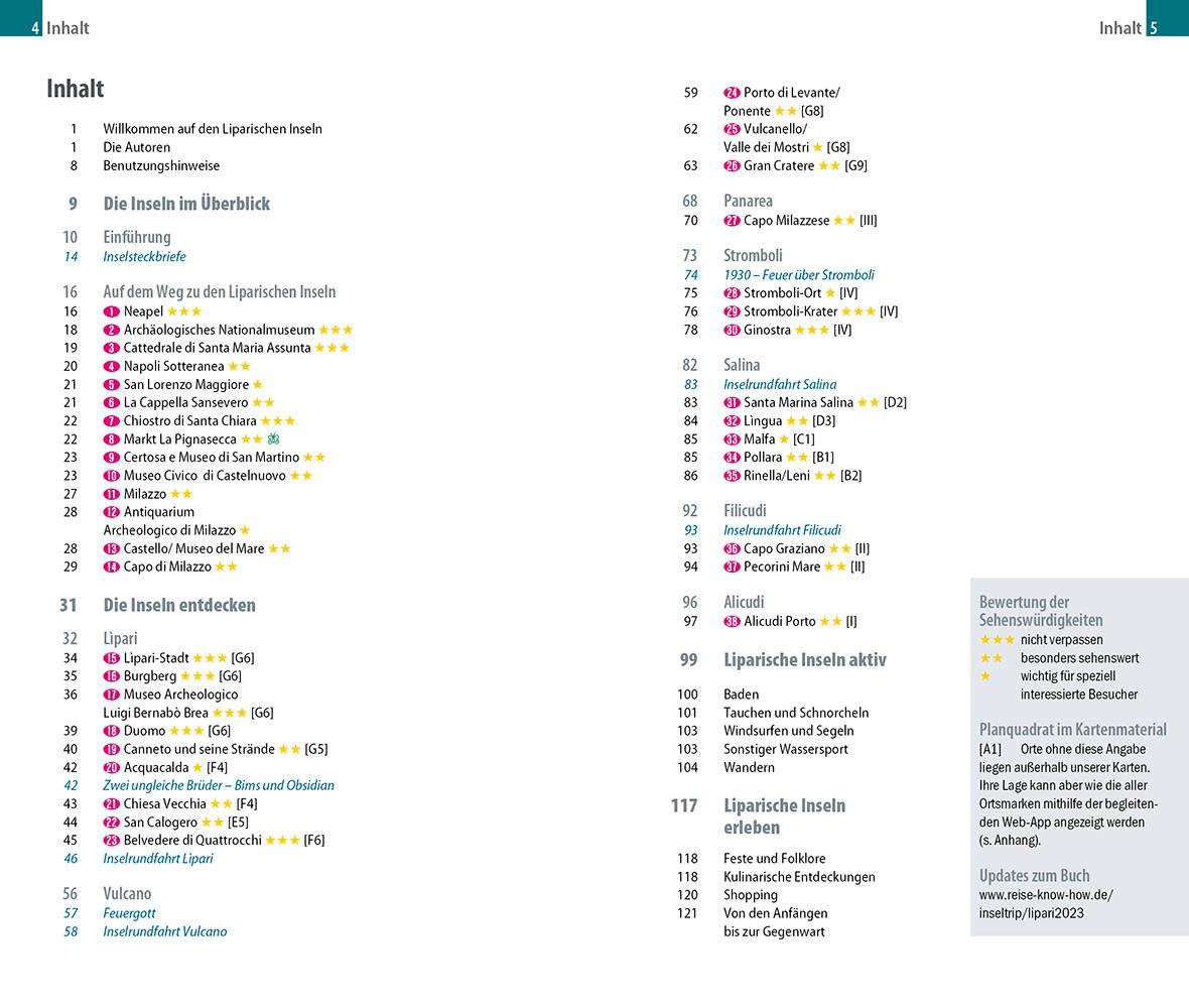 Beispielinhalt (Bild) Reise Know-How InselTrip Liparische Inseln