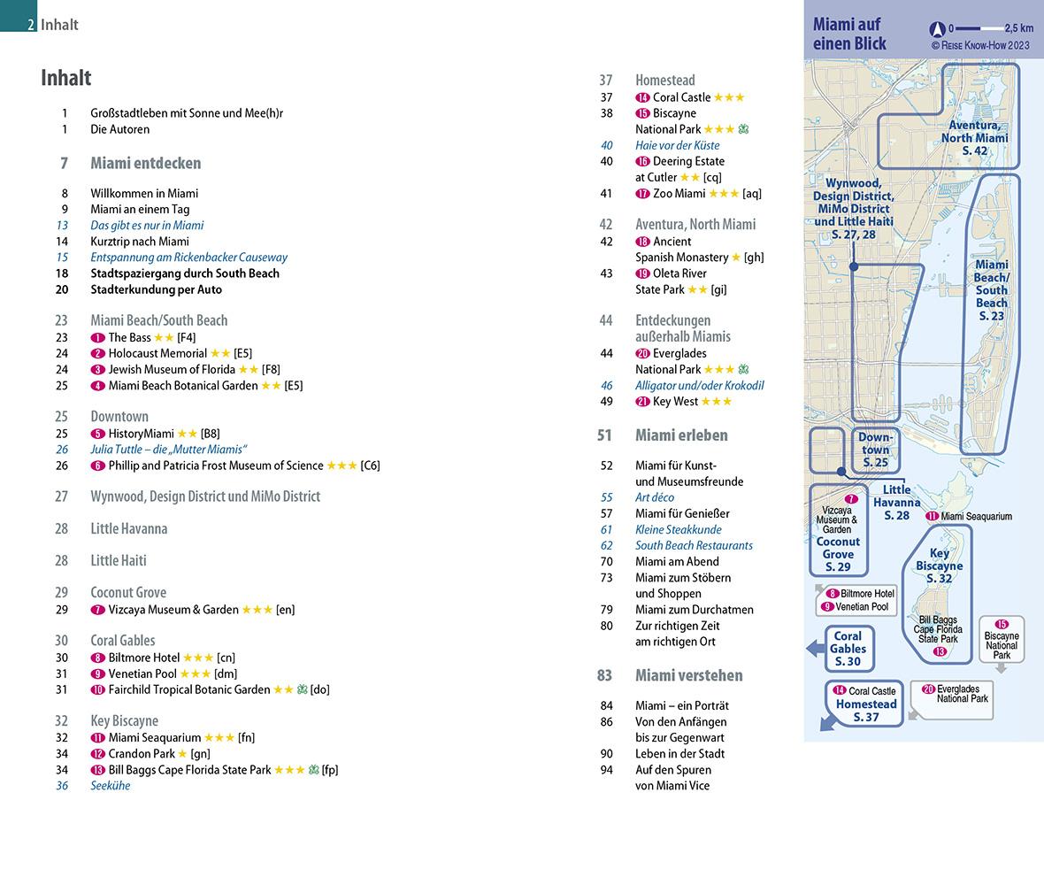Beispielinhalt (Bild) Reise Know-How CityTrip Miami