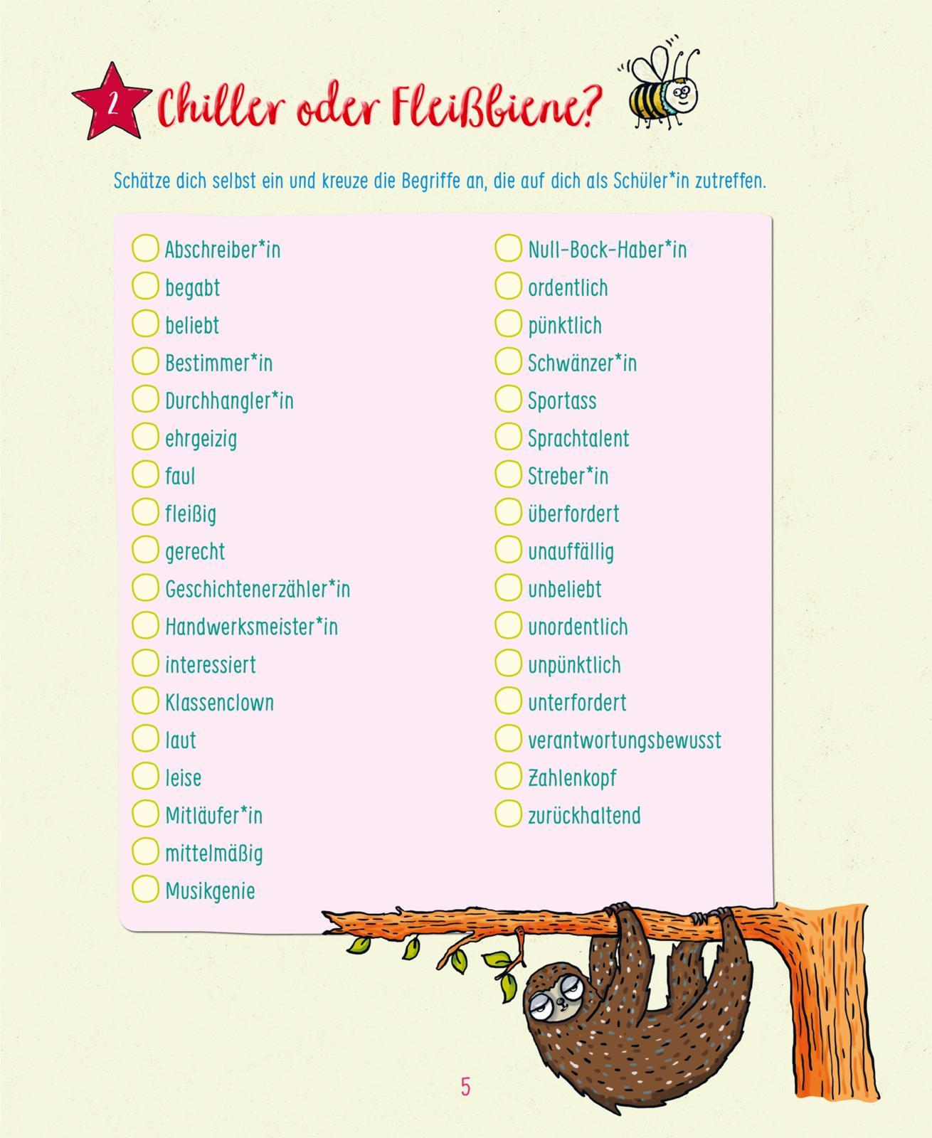 Beispielinhalt (Bild) #buch4you: Dein Schultagebuch