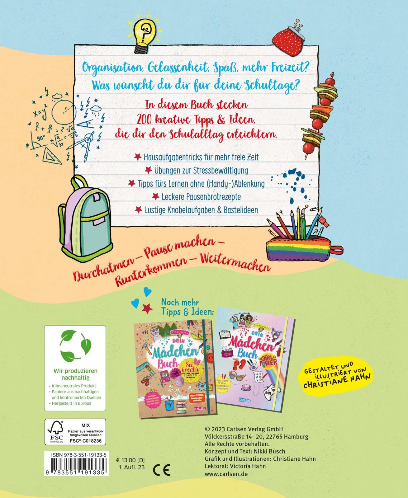 Rückseitencover #buch4you: Dein Schultagebuch