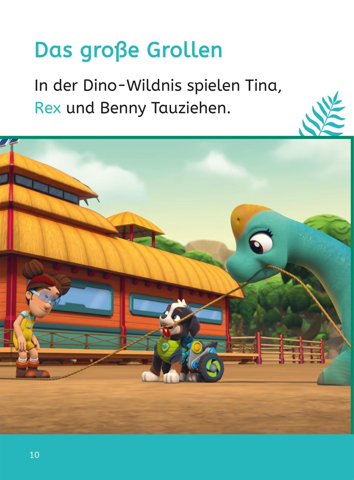 Beispielinhalt (Bild) PAW Patrol Erstlesebuch: Die Fellfreunde auf Dino-Mission!