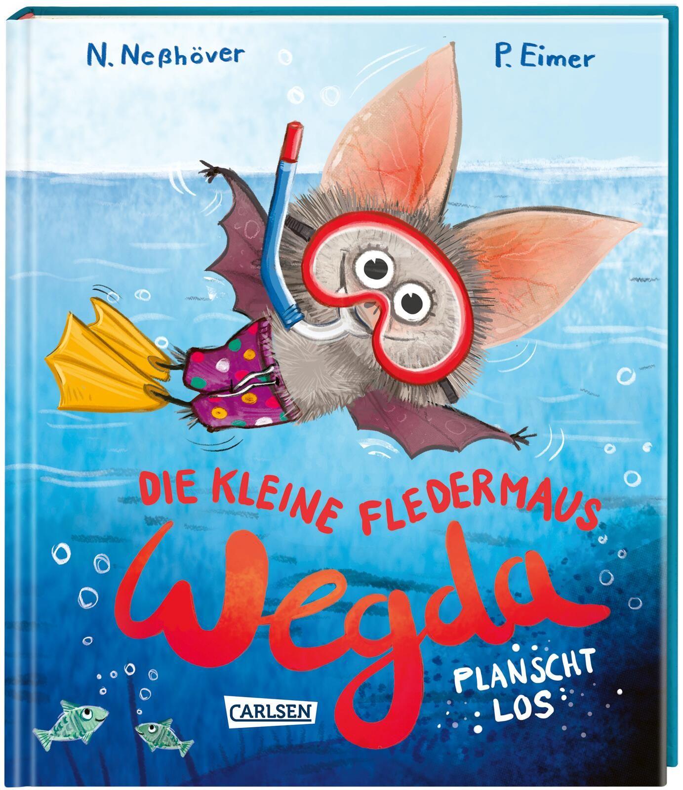 Vorderes Coverbild Die kleine Fledermaus Wegda: Wegda planscht los