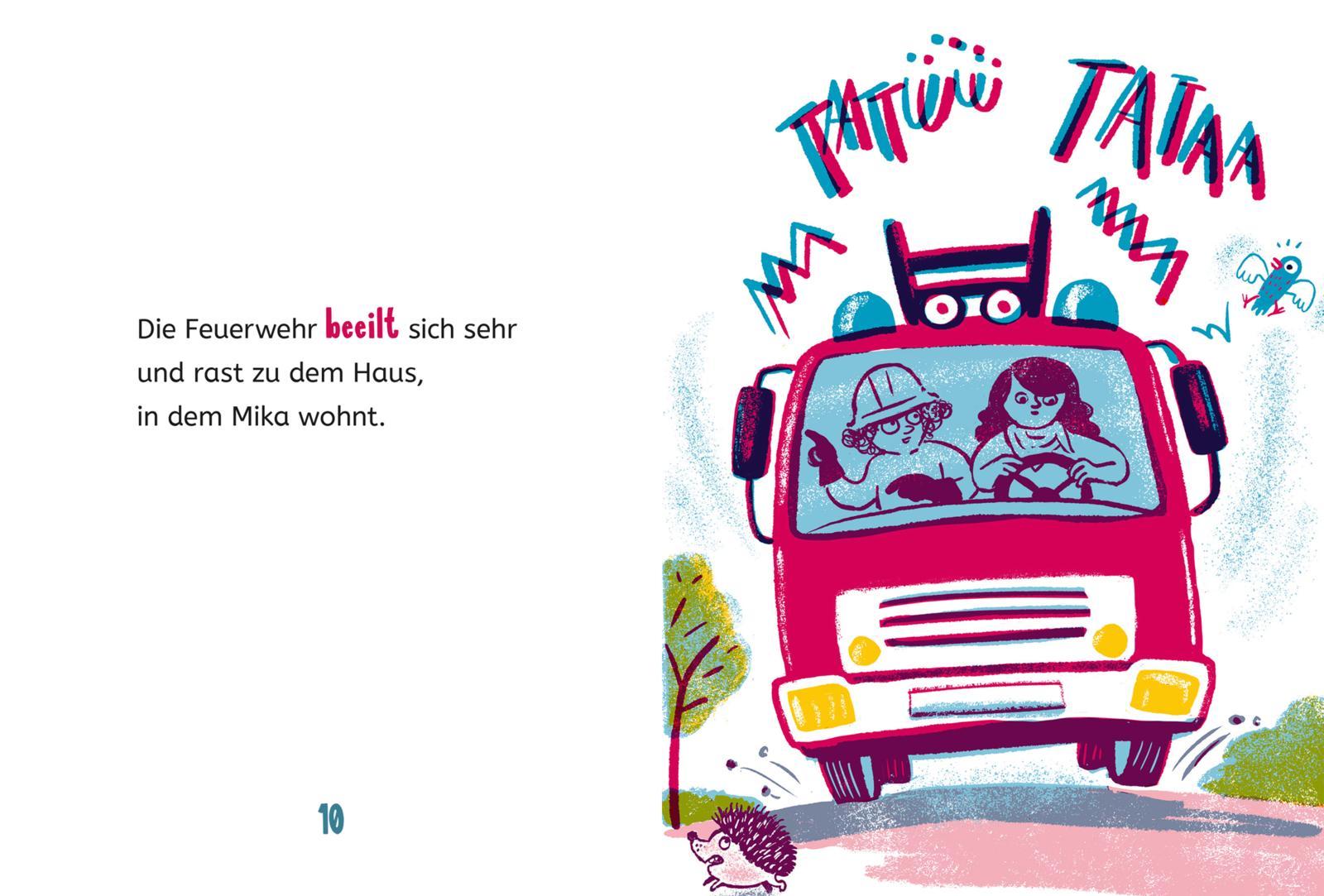 Beispielinhalt (Bild) Die Feuerwehr kommt nackig her