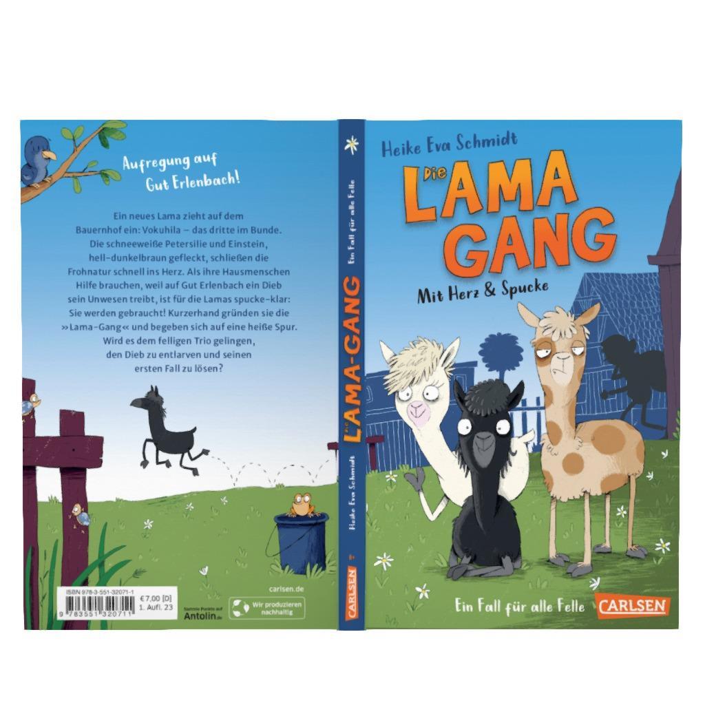 Beispielinhalt (Bild) Die Lama-Gang. Mit Herz und Spucke 1: Ein Fall für alle Felle