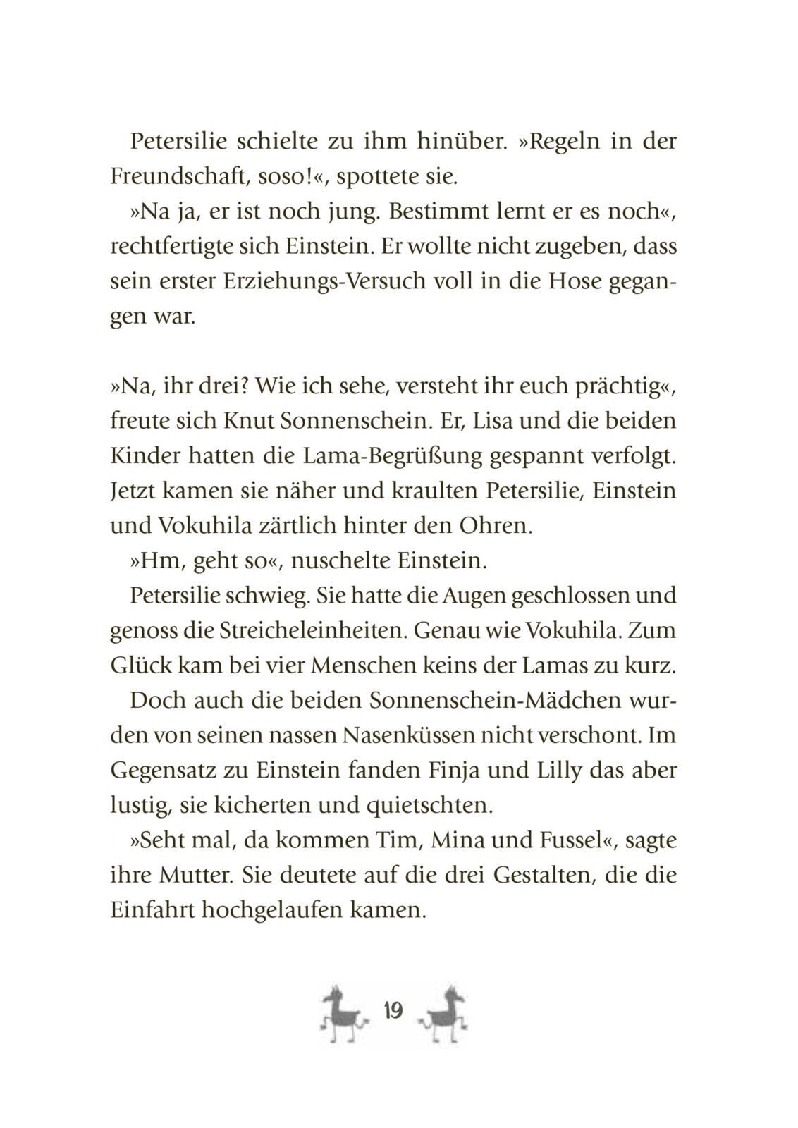 Beispielinhalt (Bild) Die Lama-Gang. Mit Herz und Spucke 1: Ein Fall für alle Felle
