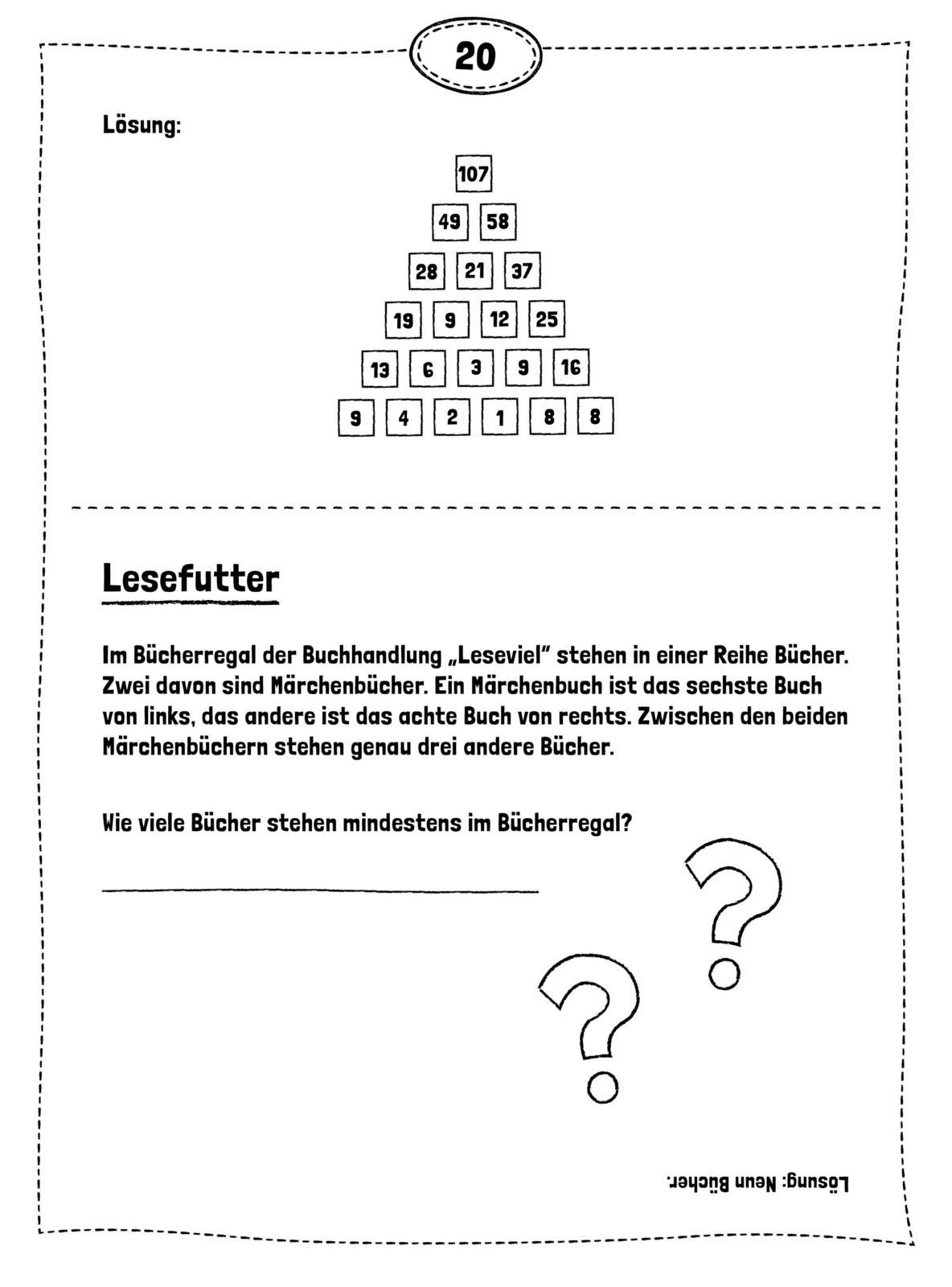 Beispielinhalt (Bild) Mega Rätselblock - Buchstabenrätsel, Denkspiele, Zahlenpyramiden, Rätselreime, Scherzfragen
